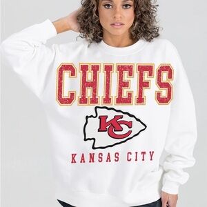 Kansas City Chiefs Women's White Sweatshirt